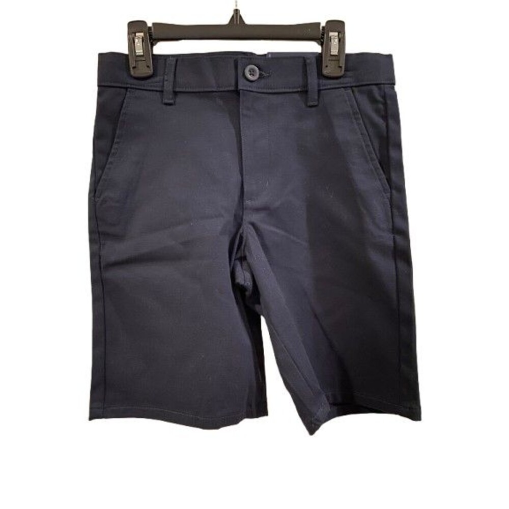 Boy's size 12 regular Shorts Izod navy Blue Soft touch Stretch Uniform NWT